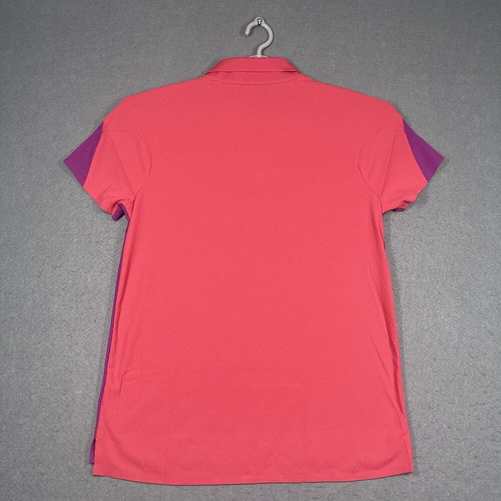 Nike Polo Shirt Men Medium Pink Fuchsia Dri-FIT ADV Slam Tennis Court Colorblock - Picture 4 of 9